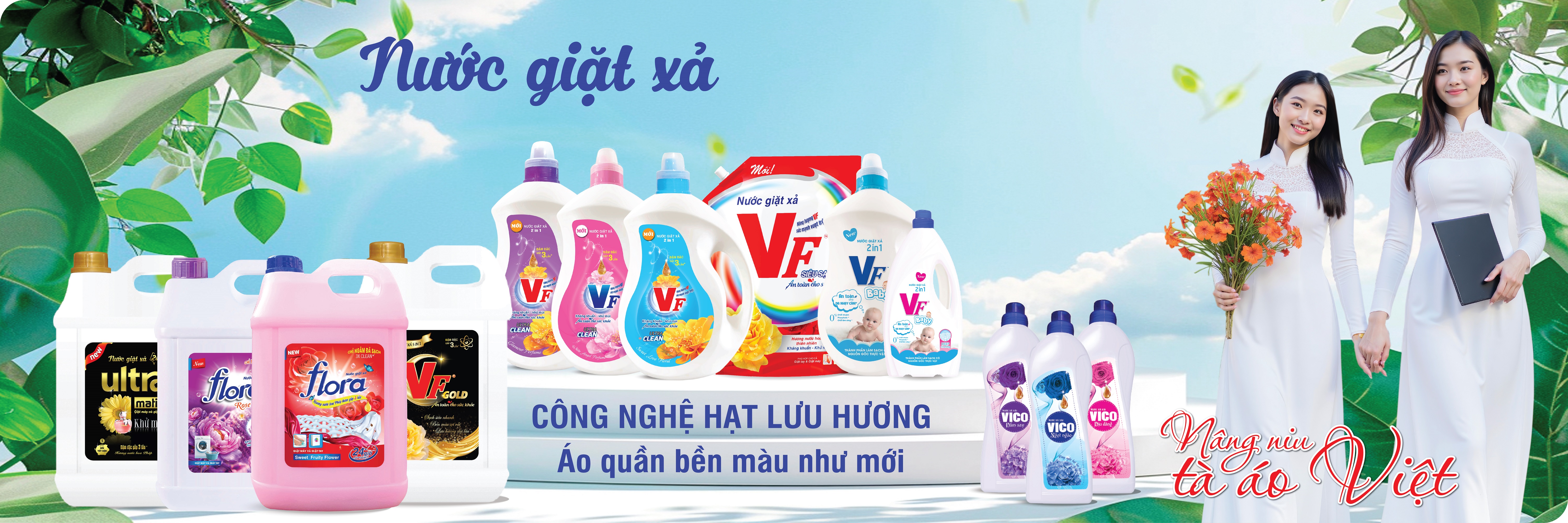 Nước giặt xả VF